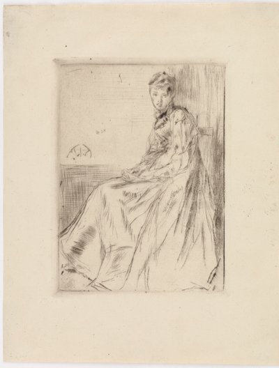 Mektubu Maud, oturmuş, 1873. by James Abbott McNeill Whistler