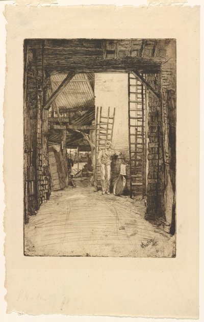 Kireç Yakıcı, 1859. by James Abbott McNeill Whistler