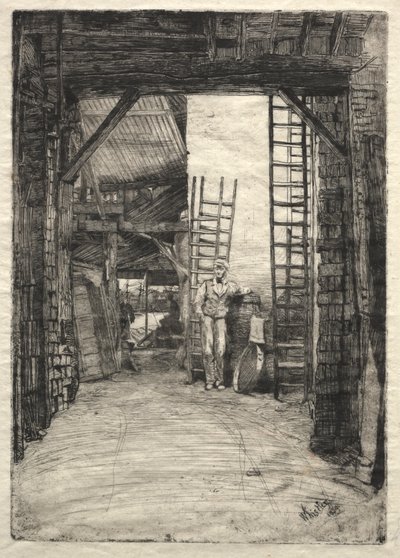 Kireç Yakıcı, 1859. by James Abbott McNeill Whistler