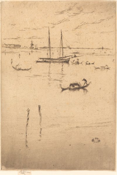 Küçük Lagün, 18791880. by James Abbott McNeill Whistler