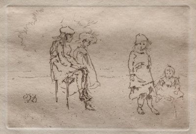 Menpes Çocukları. by James Abbott McNeill Whistler