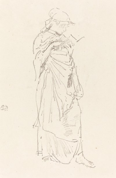 Roman: Kız Okuma, c. 1889. by James Abbott McNeill Whistler