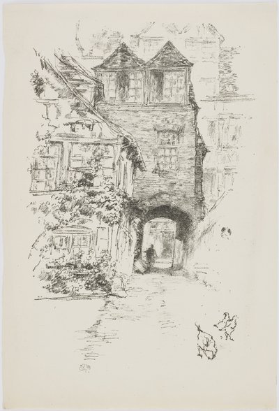 Rahip Evi, Rouen, 1894-95 (kağıt üzerinde taş) by James Abbott McNeill Whistler