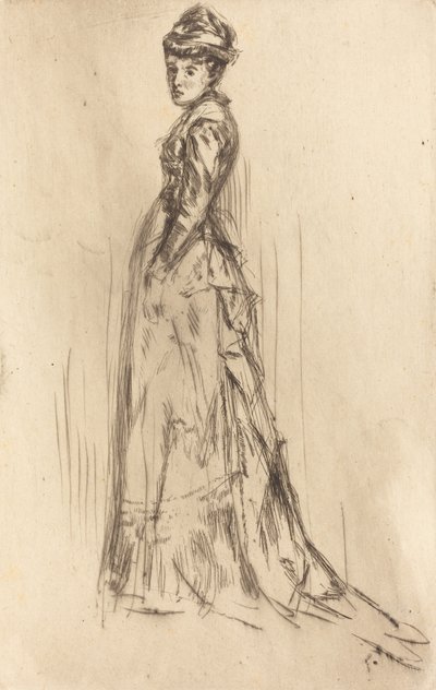 İpek Elbise, c. 1873. by James Abbott McNeill Whistler