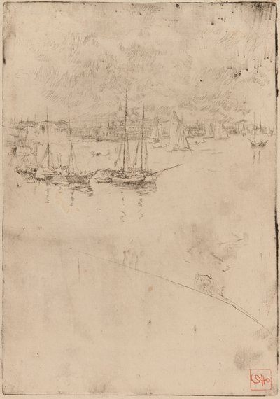 Vapur, Venedik, 1879-1880. by James Abbott McNeill Whistler