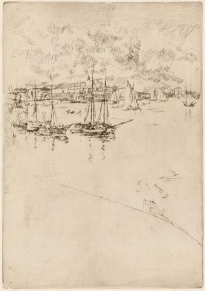 Vapur, Venedik, 18791880. by James Abbott McNeill Whistler