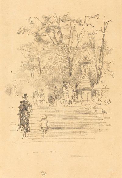Basamaklar, Lüksemburg, 1893. by James Abbott McNeill Whistler