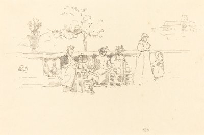 Teras, Lüksemburg, 1894. by James Abbott McNeill Whistler