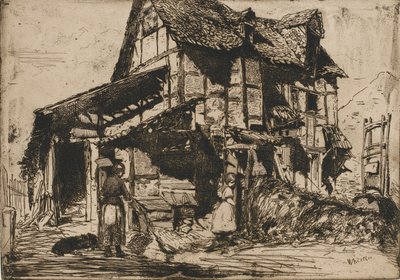 Güvensiz Apartman. Doğadan On İki Gravürden Biri. Fransız Seti, 1858. by James Abbott McNeill Whistler