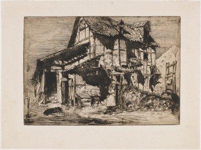 Güvensiz Apartman. Doğadaki On İki Gravürden Biri The French Set, 1858. by James Abbott McNeill Whistler