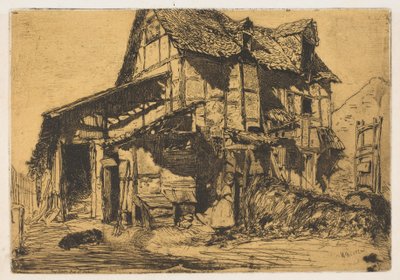 Güvensiz Apartman Eski Çiftlik, 1858. by James Abbott McNeill Whistler
