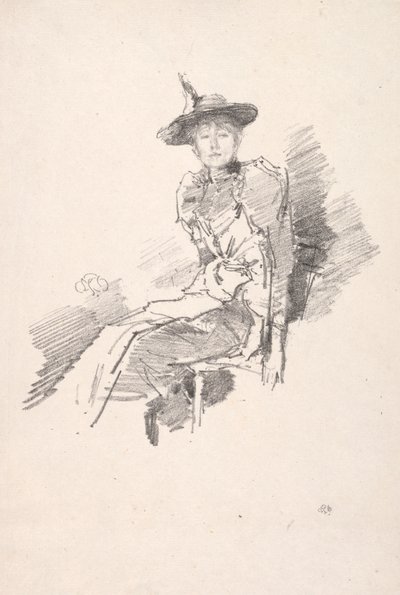 Kanatlı Şapka, 1890. by James Abbott McNeill Whistler