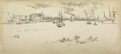 Tilbury, The Naval Review, 1887 başlıklı on iki gravürden by James Abbott McNeill Whistler