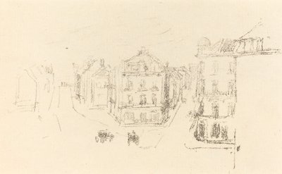 Deneme Kroki: Grand Rue, Dieppe, c. 1891. by James Abbott McNeill Whistler