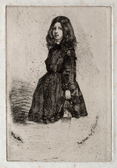 Doğadan On İki Gravür: Annie, 1858. by James Abbott McNeill Whistler