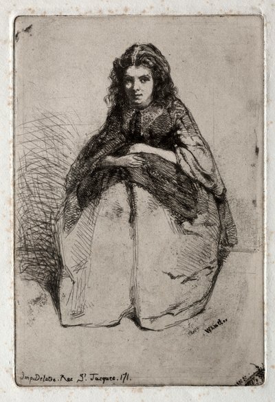 Doğadan On İki Gravür: Fumette, 1858. by James Abbott McNeill Whistler