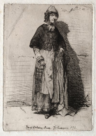 Doğadan On İki Gravür: La Mère Gérard, 1858. by James Abbott McNeill Whistler