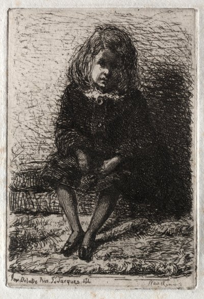 Doğadan On İki Gravür: Küçük Arthur, 1858. by James Abbott McNeill Whistler