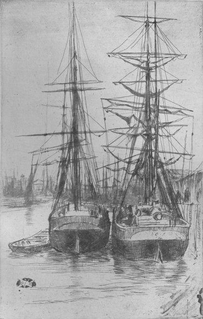 İki Gemi, 1875, 1904 by James Abbott McNeill Whistler