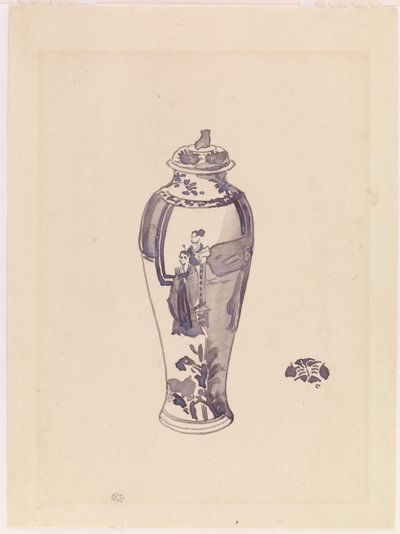 Hafif şişkin gövdeli vazo, 1876-1878. by James Abbott McNeill Whistler