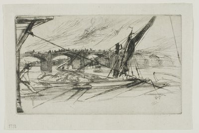 Vauxhall Köprüsü, 1861 by James Abbott McNeill Whistler
