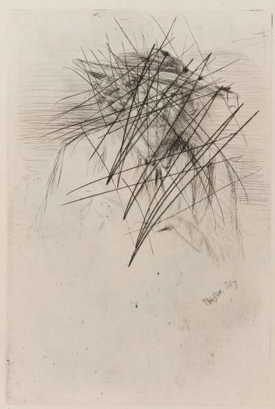 Şapkalı Whistler, 1859. by James Abbott McNeill Whistler