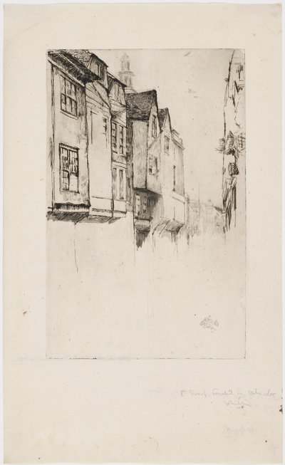 Wych Caddesi, Londra, 1877. by James Abbott McNeill Whistler