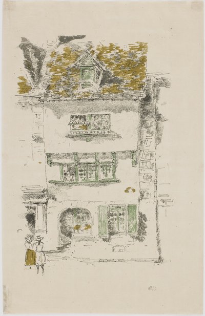 Sarı Ev, Lannion, 1893 (kağıt üzerinde taş) by James Abbott McNeill Whistler