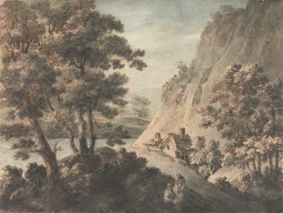 Nehir ve Figürlerle Manzara by James Adam