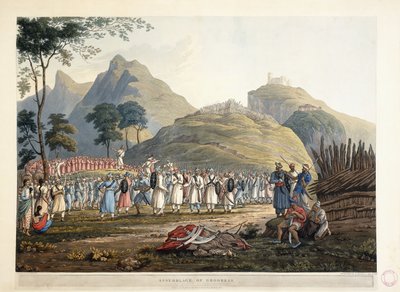 Ghoorkas Topluluğu, 1820 by James Baillie Fraser