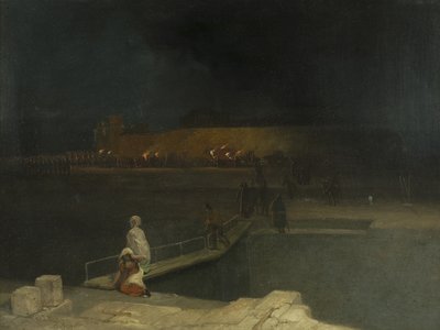 Bristol İsyanları: Torchlight Tarafından Eskort Edilen Mahkumlar by James Baker Pyne