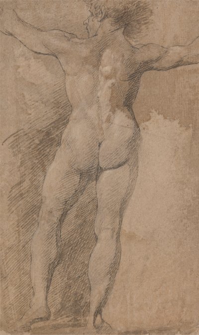 Arkadan Görülen Kolları Geniş Açılı Erkek by James Barry