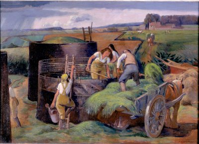Silaj, c.1940 (tuval üzerine yağlı boya) by James Bateman