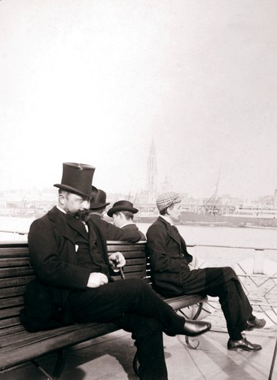 Feribottaki yolcular, Rotterdam, 1898. by James Batkin