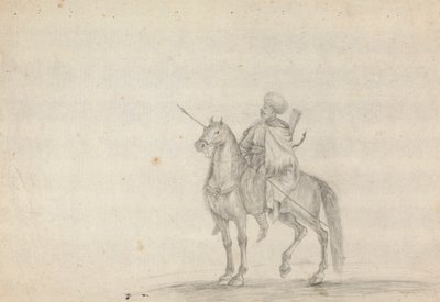 Mızrak Taşıyan At Sırtındaki Adam by James Bruce