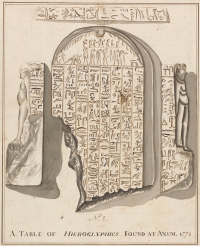 No.2. A. Axum'da Bulunan Hiyeroglif Tablosu by James Bruce