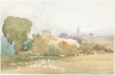 Kilise çan kulesi ile manzara by James Bulwer