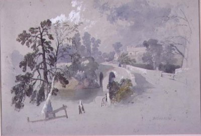 Canonbie, Dumfriesshire (kağıt üzerinde wc) by James Burrell Smith