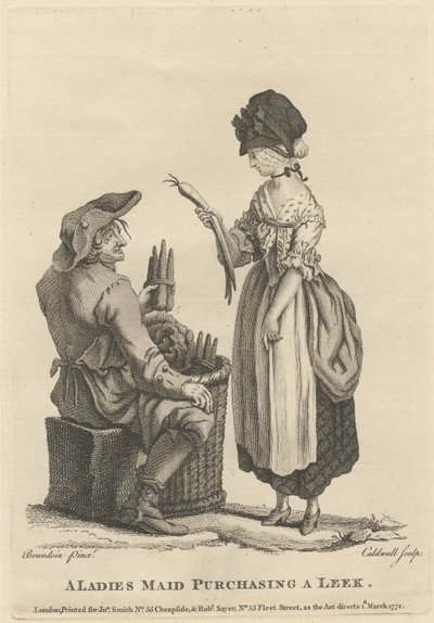 Pırasa Satın Alan Bir Bayan Hizmetçi by James Caldwall