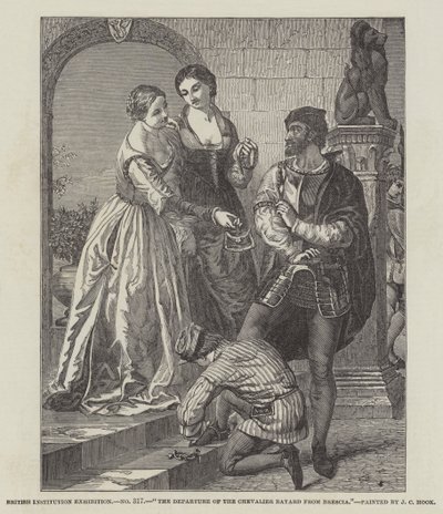 Chevalier Bayard'ın Brescia'dan Ayrılışı by James Clarke Hook