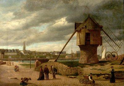 Yel Değirmeni ile Manzara, St Malo, Fransa, 1877 by James Collinson