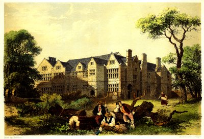 Sawston Salonu, Cambridgeshire, 1848 by James Dafforne