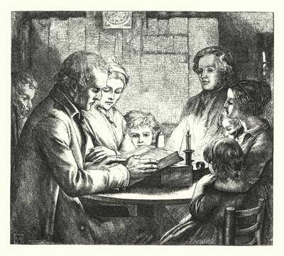 İskoç Kulübesinde Sahne by James Dawson Watson