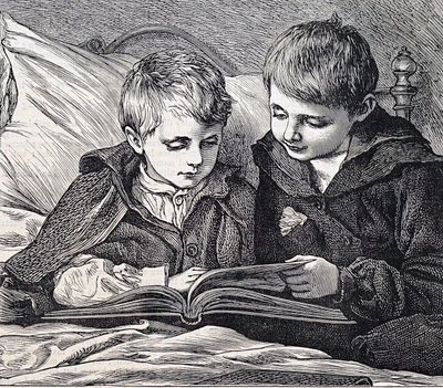 Kardeşleri tasvir eden illüstrasyon by James Dromgole Linton