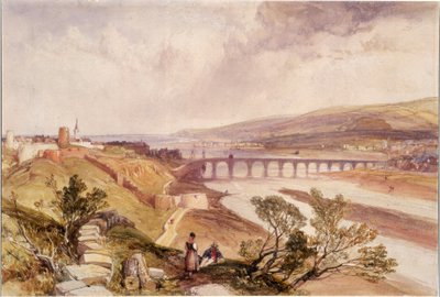 Berwick upon Tweed (dokuma kağıt üzerinde wc) by James Duffield Harding
