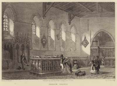 Cobham Kilisesi (gravür) by James Duffield Harding