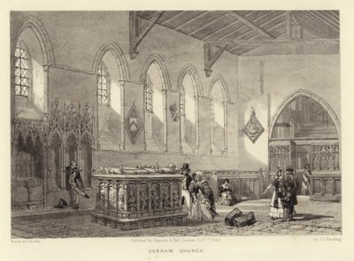 Cobham Kilisesi (lithotint) by James Duffield Harding