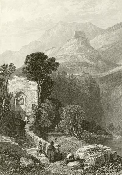 Il Santo Cosimato Manastırı, Tivoli, Roma yakınlarındaki by James Duffield Harding