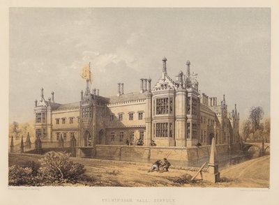 Helmingham Hall, Suffolk (aquatint) by James Duffield Harding