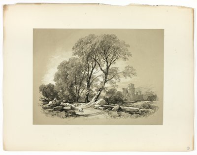 Pitoresk Seçimlerden Leicester Kalesi by James Duffield Harding
